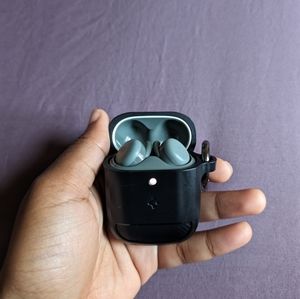 Google Pixel Buds A Series with Spigen Rugged Case